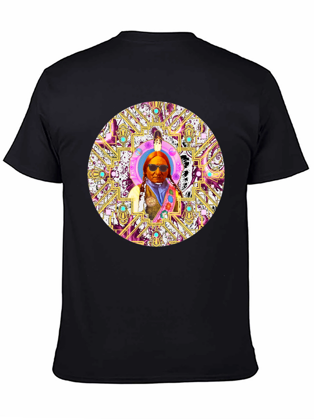 Native American Chief Mandala Graphic T-Shirt