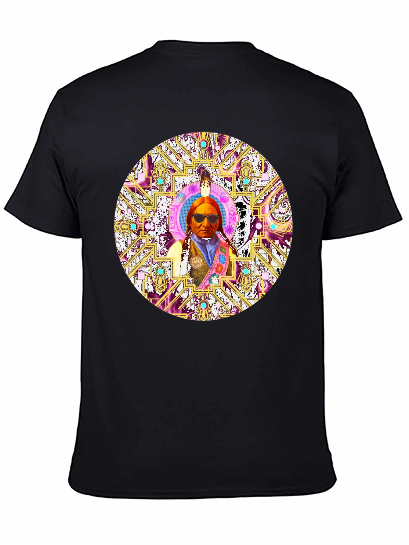 Native American Chief Mandala Graphic T-Shirt