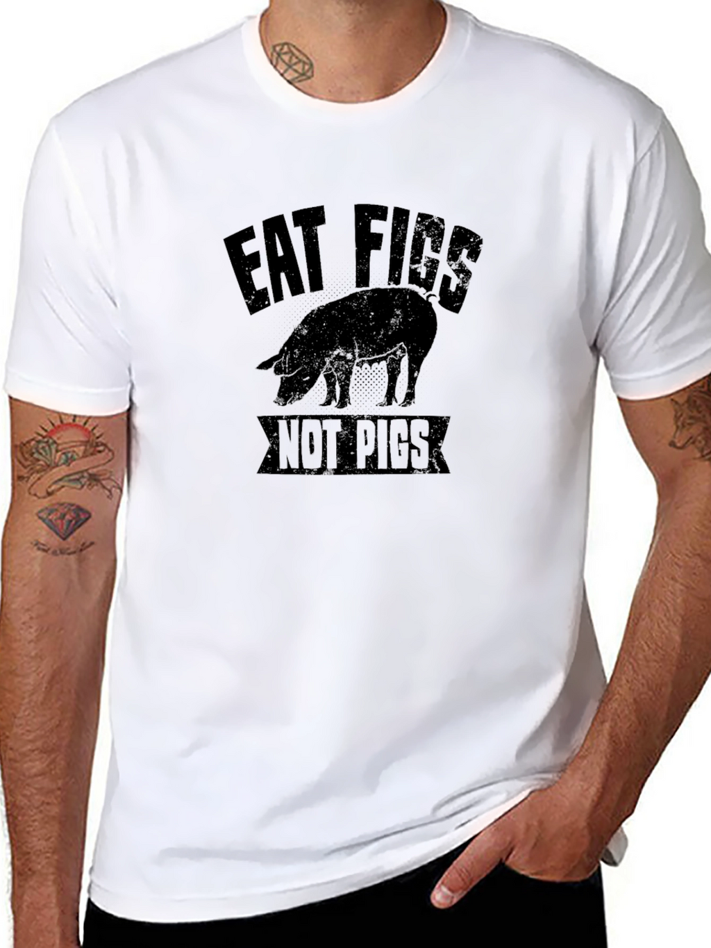 Eat Figs Not Pigs Graphic T-Shirt