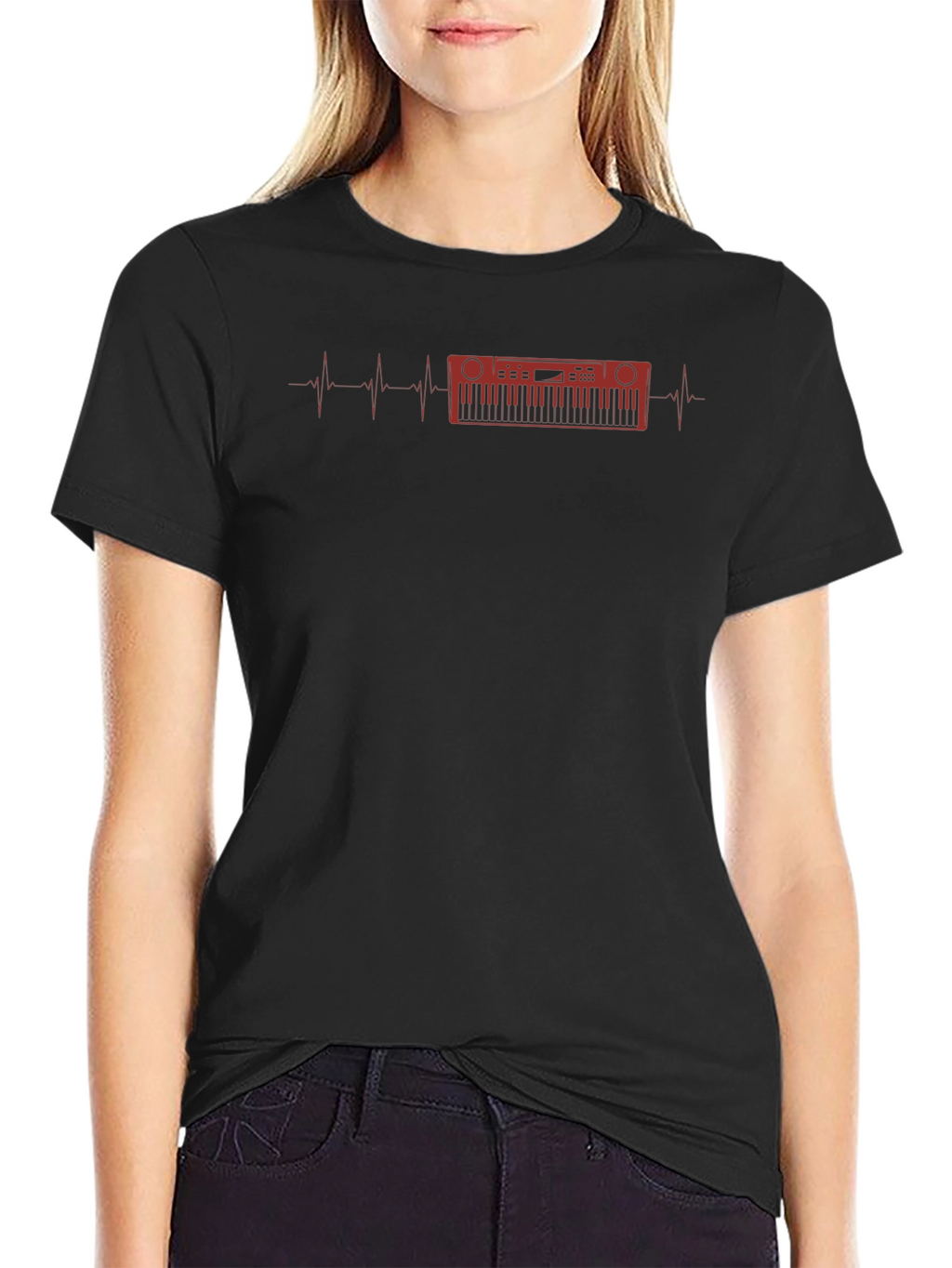 Keyboard Heartbeat Graphic T-Shirt