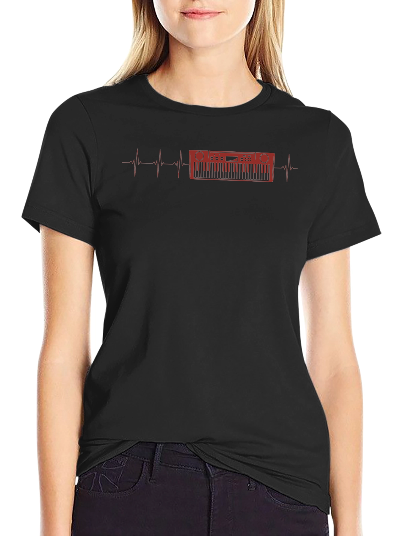 Keyboard Heartbeat Graphic T-Shirt