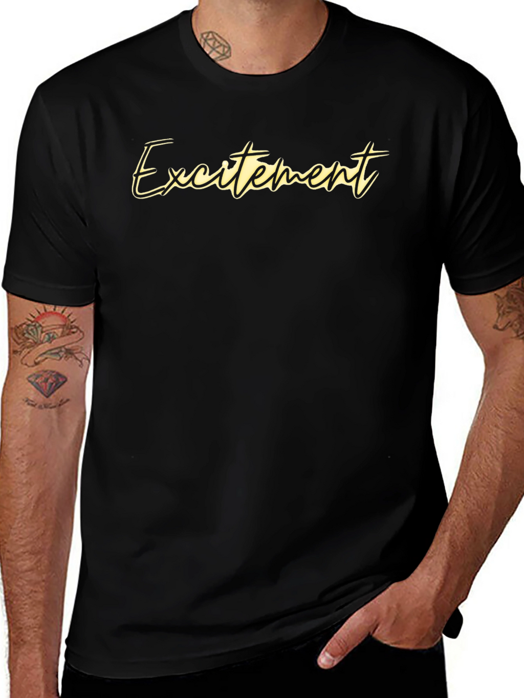 Excitement Black T-Shirt | Stylish Menswear