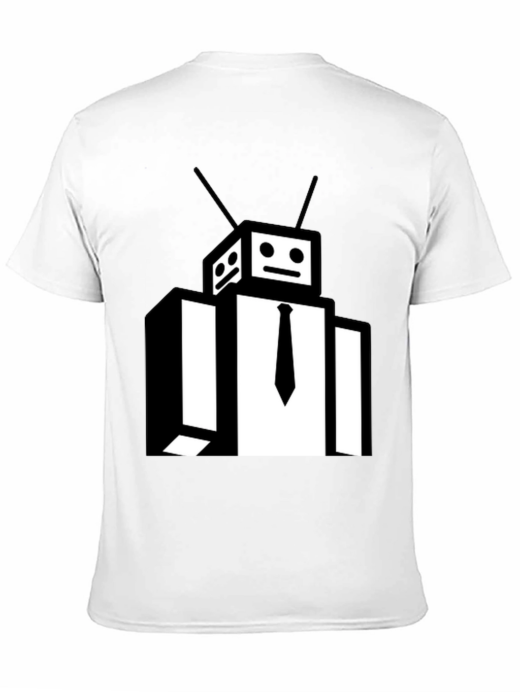 Robot Head Black T-Shirt - Funky Graphic Tee