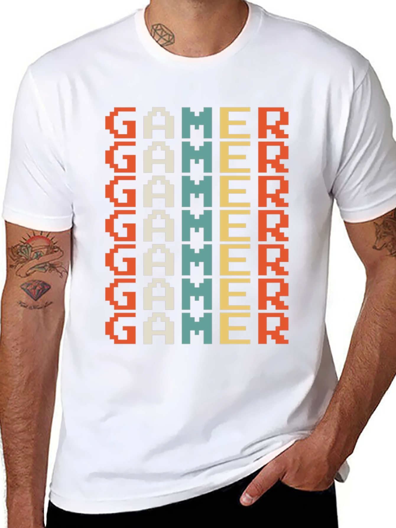 Retro Gamer T-Shirt - Pixel Art Design