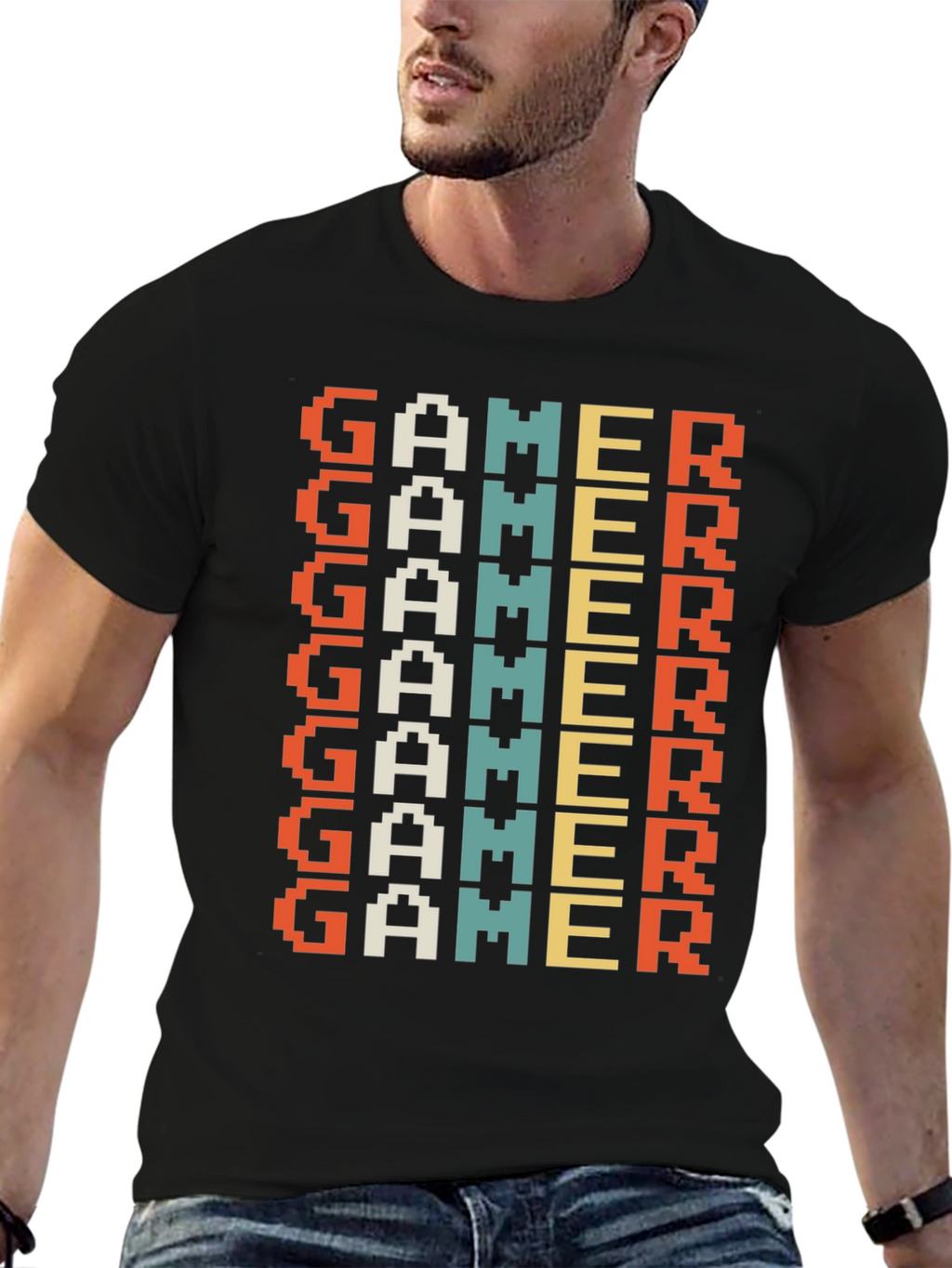 Retro Gamer T-Shirt - Pixel Art Design