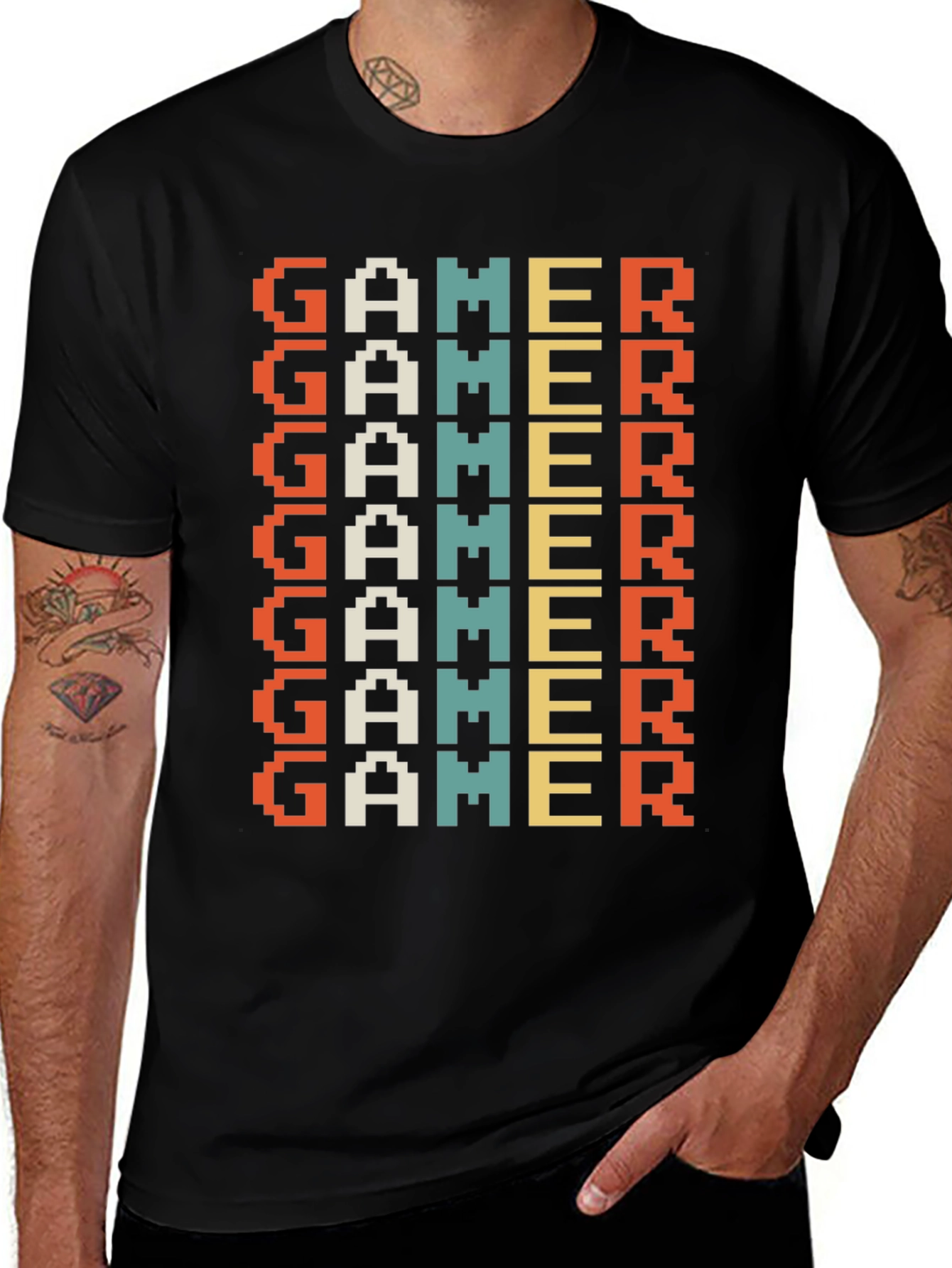 Retro Gamer T-Shirt - Pixel Art Design