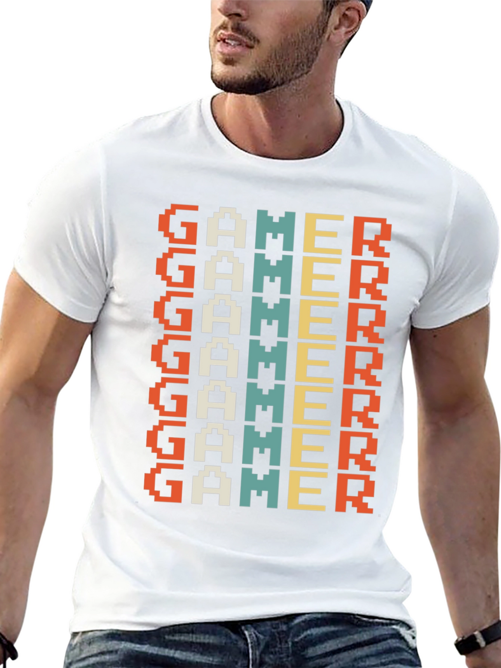 Retro Gamer T-Shirt - Pixel Art Design