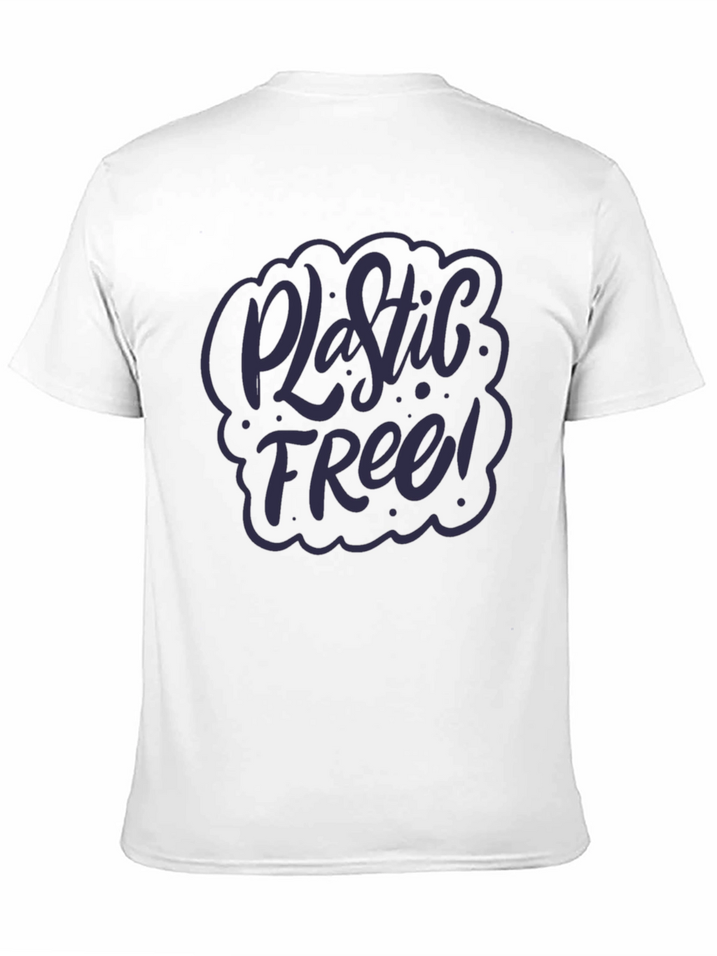 Plastic Free T-Shirt - Eco-Friendly Black Tee