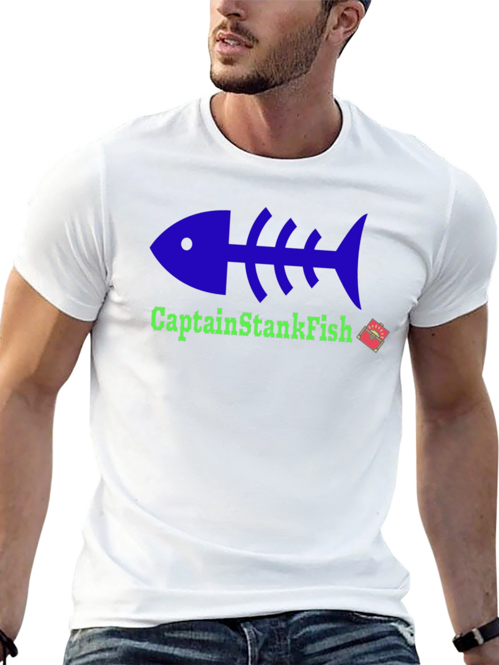 Captain StankFish Graphic Tee - Black T-Shirt