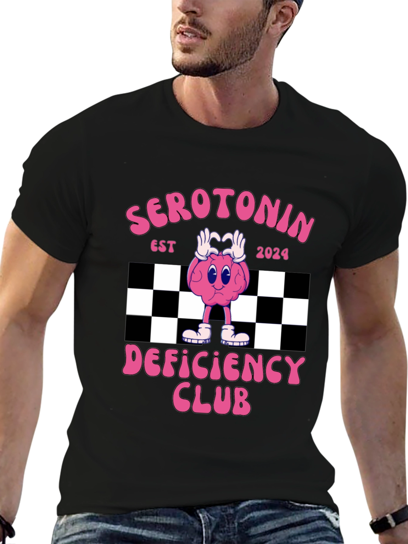 Serotonin Deficiency Club Graphic T-Shirt
