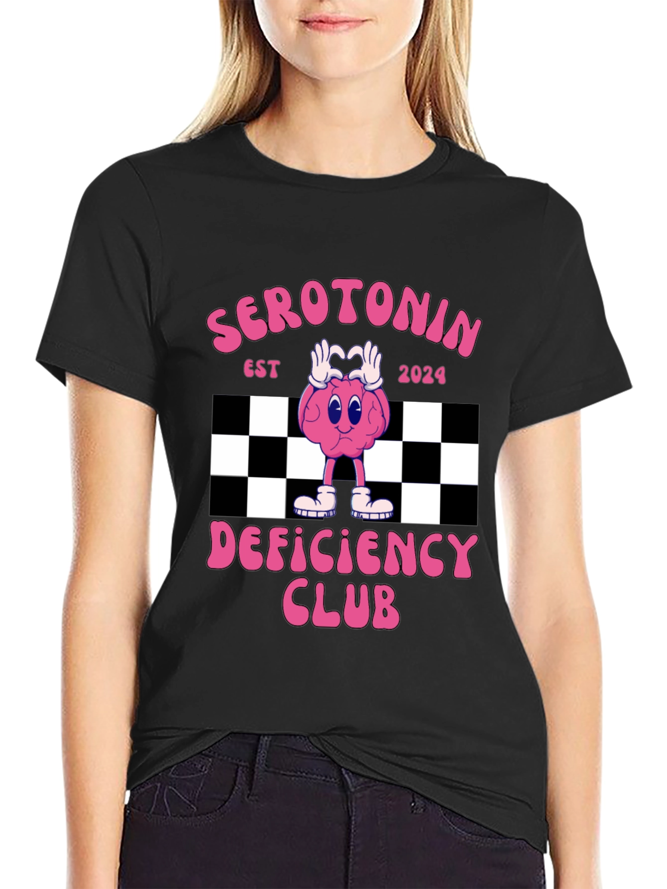 Serotonin Deficiency Club Graphic T-Shirt