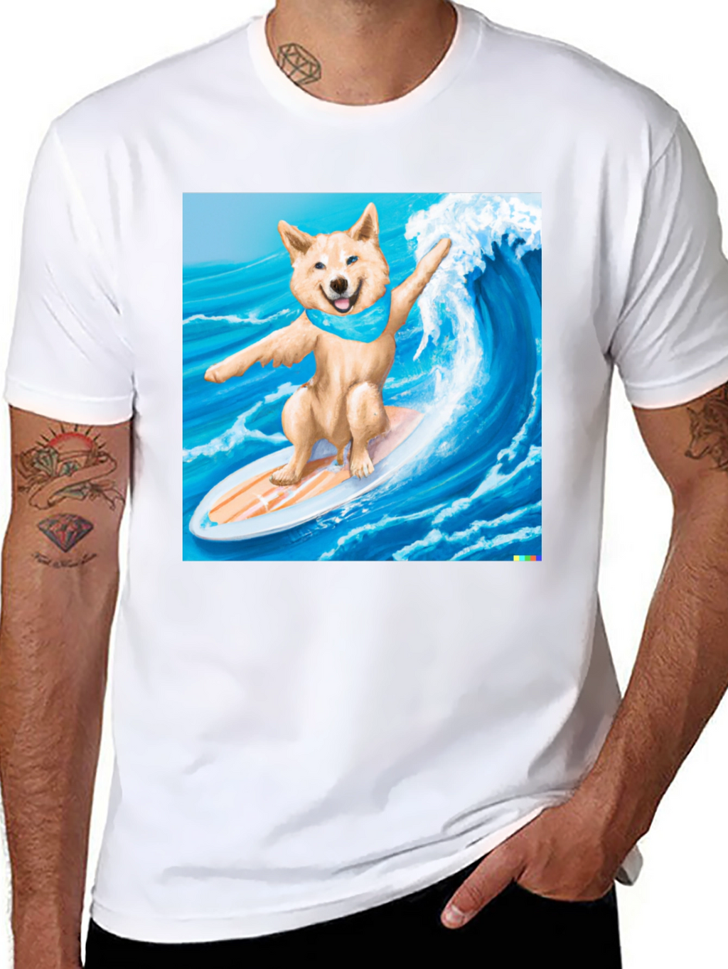 Surfing Shiba Inu T-Shirt - Cool Dog Tee