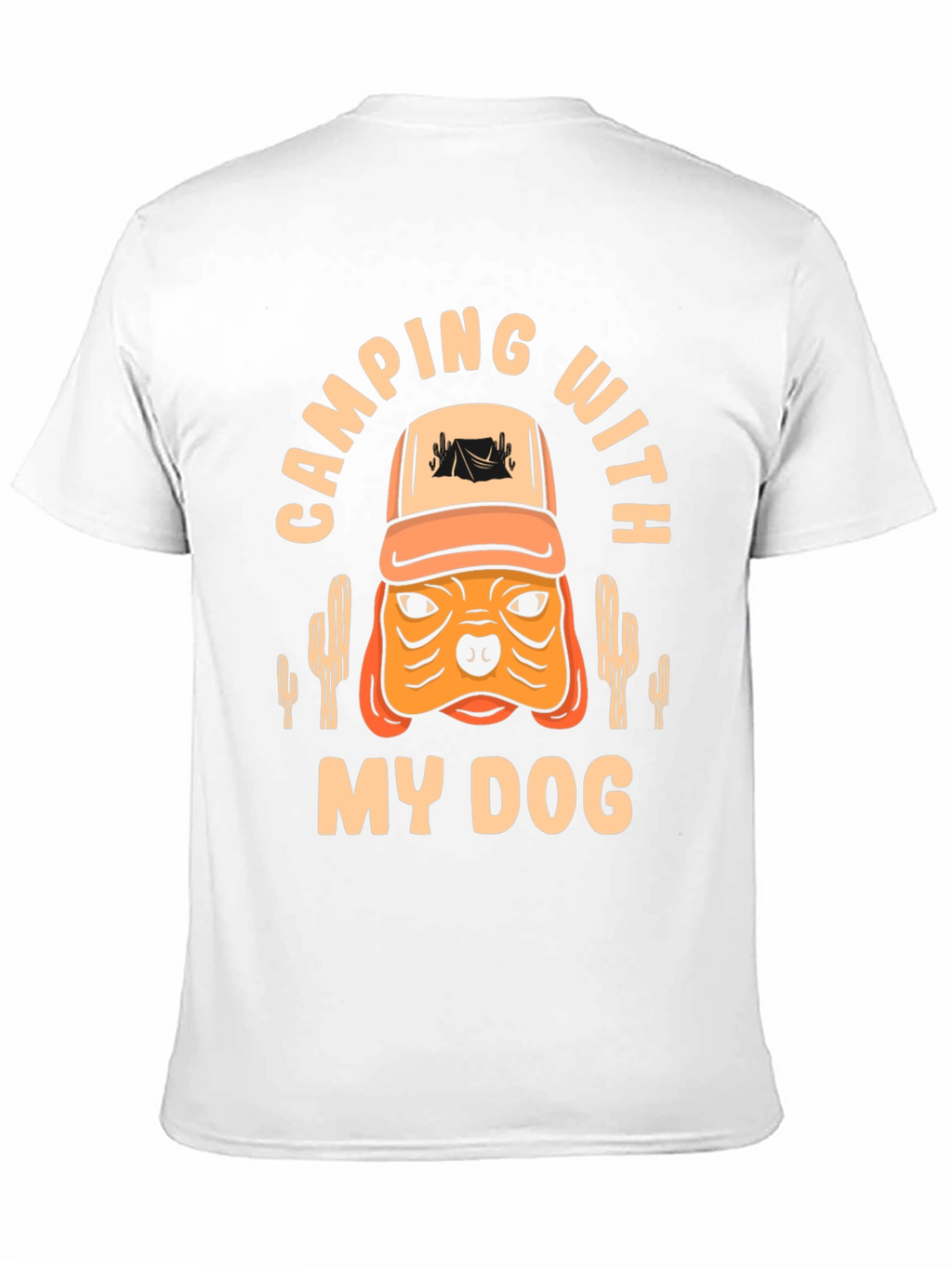 Camping With My Dog Black T-Shirt
