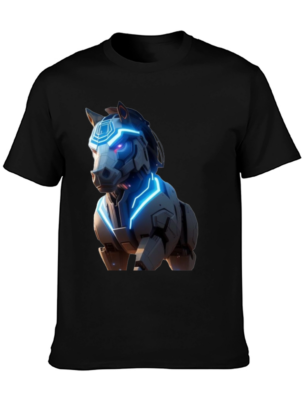 Cyber Horse Graphic T-Shirt