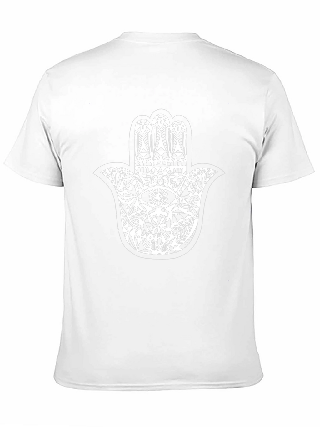 Black T-Shirt with Hamsa Hand Graphic Print