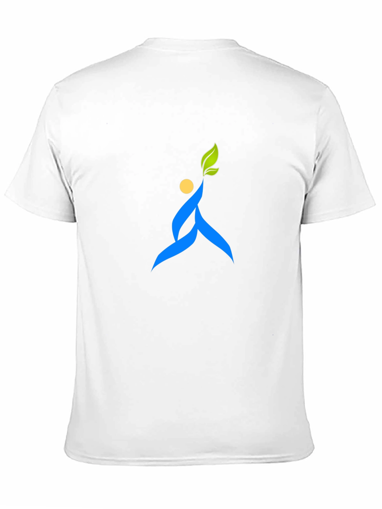 Black T-Shirt with Abstract Leaf Design