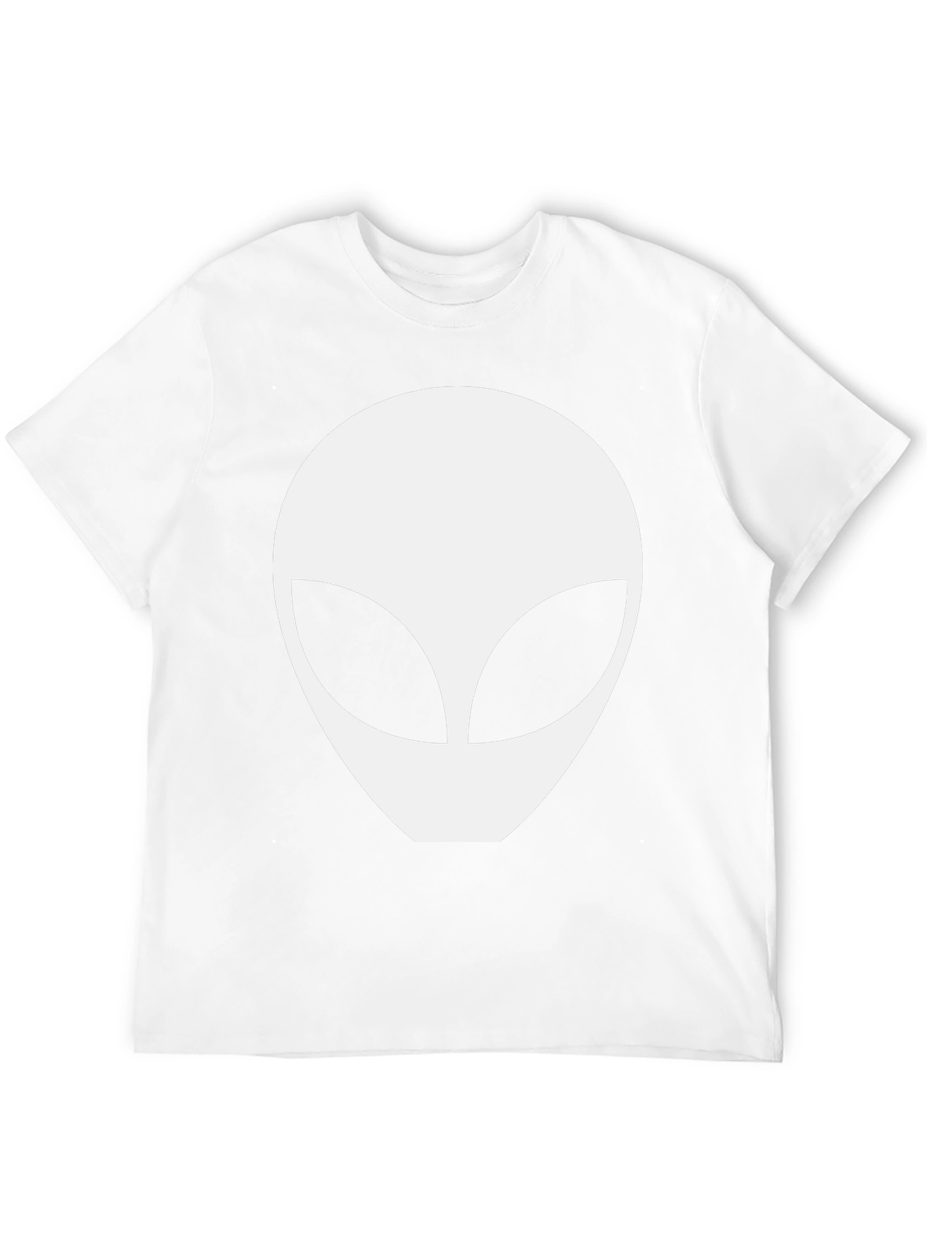 Alien Head Graphic Tee - Black Cotton Comfort