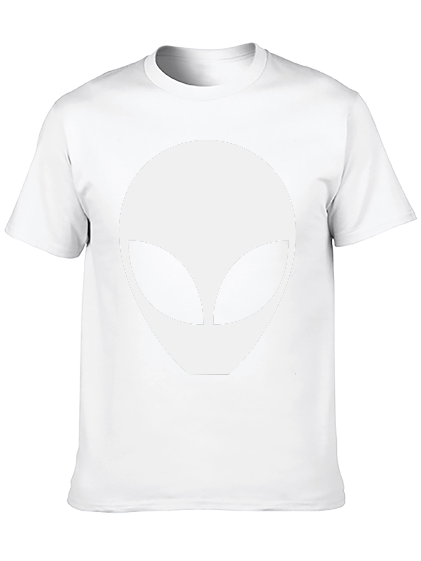 Alien Head Graphic Tee - Black Cotton Comfort