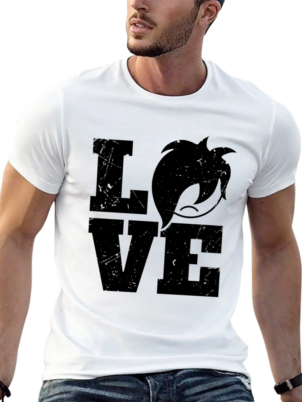 Love Fox Graphic Black T-Shirt