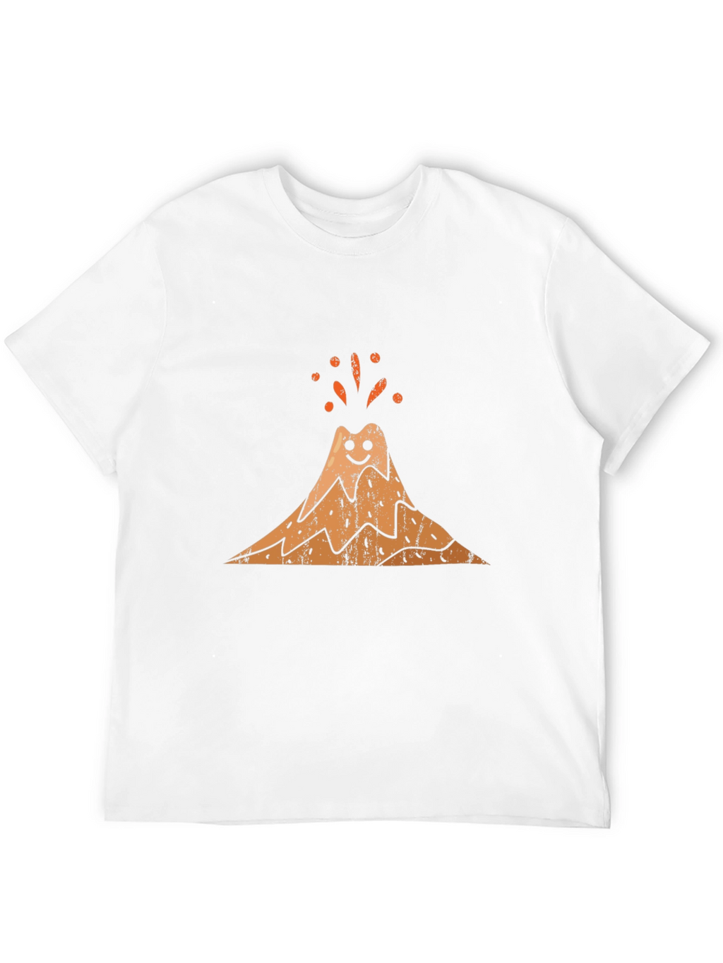 Happy Volcano Graphic Tee - Black Cotton Blend