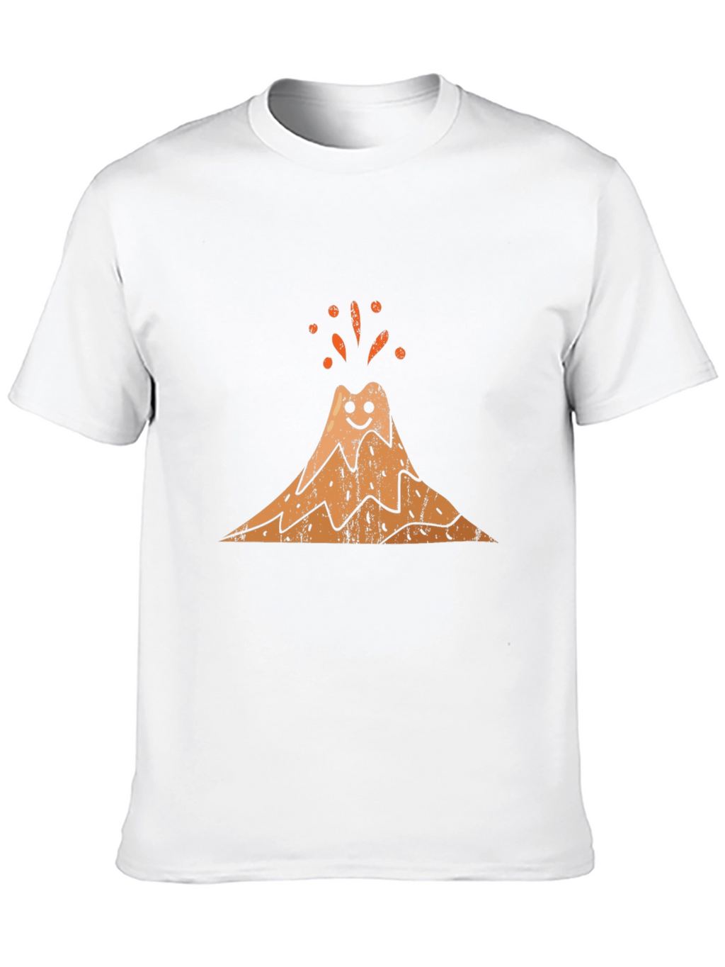 Happy Volcano Graphic Tee - Black Cotton Blend