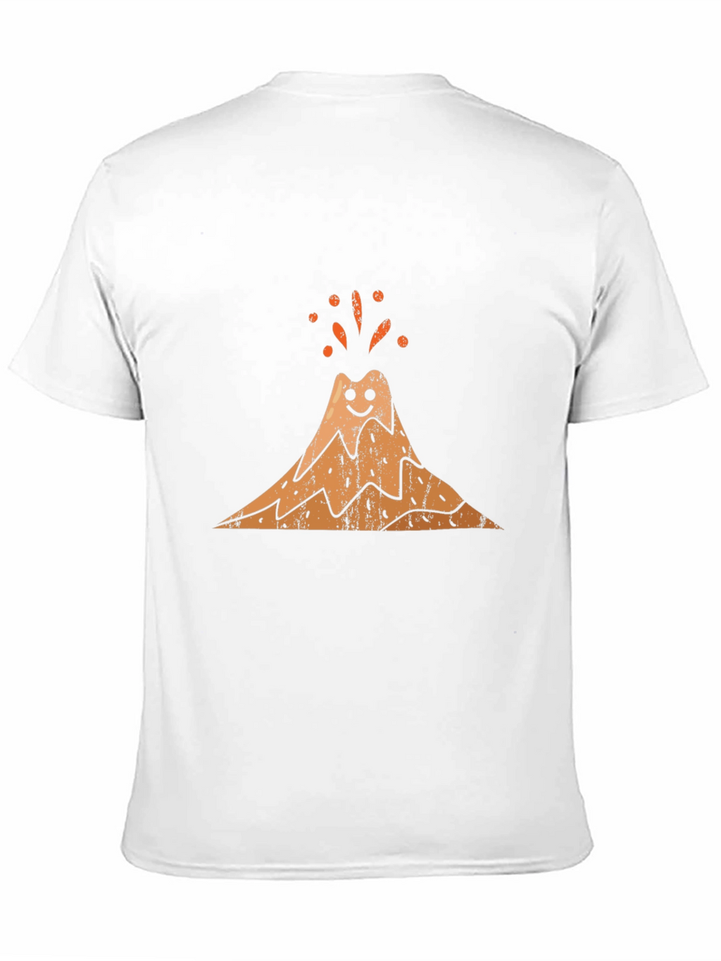 Happy Volcano Graphic Tee - Black Cotton Blend