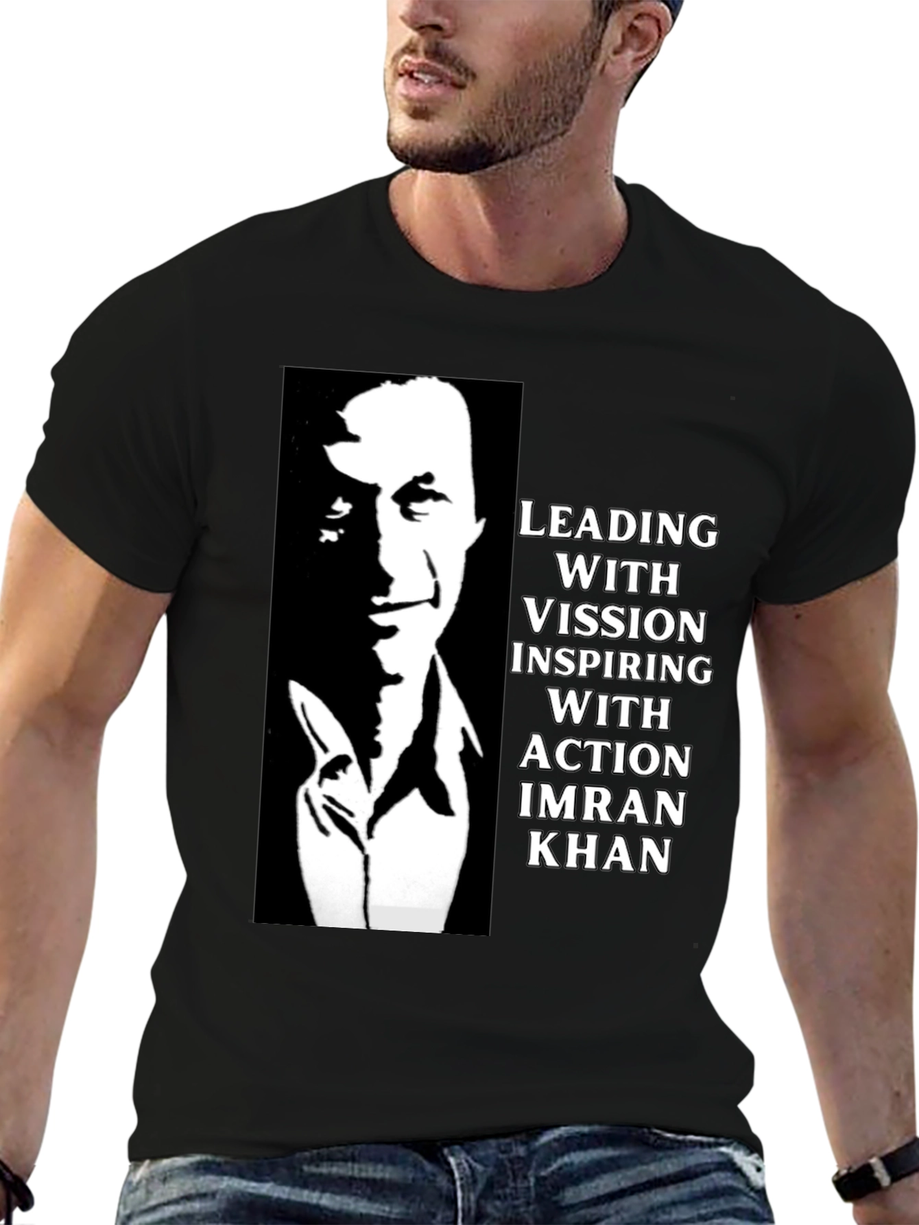 Imran Khan Leading with Vision Graphic T-Shirt