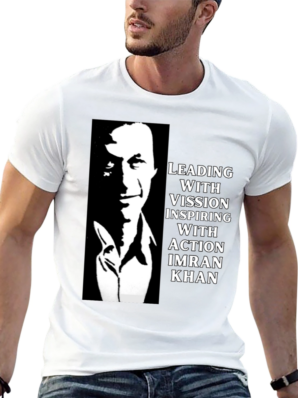 Imran Khan Leading with Vision Graphic T-Shirt