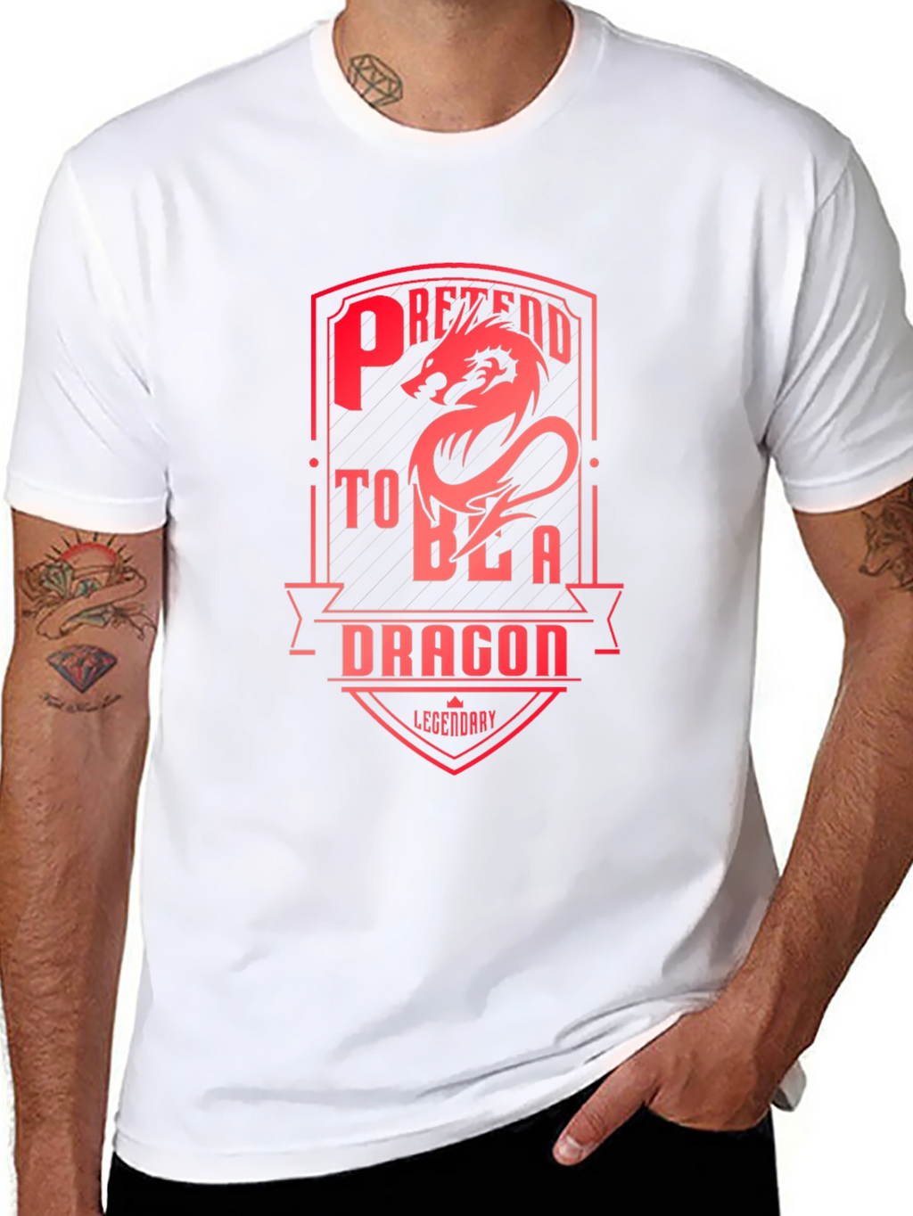 Pretend to Be a Dragon T-Shirt - Legendary Design