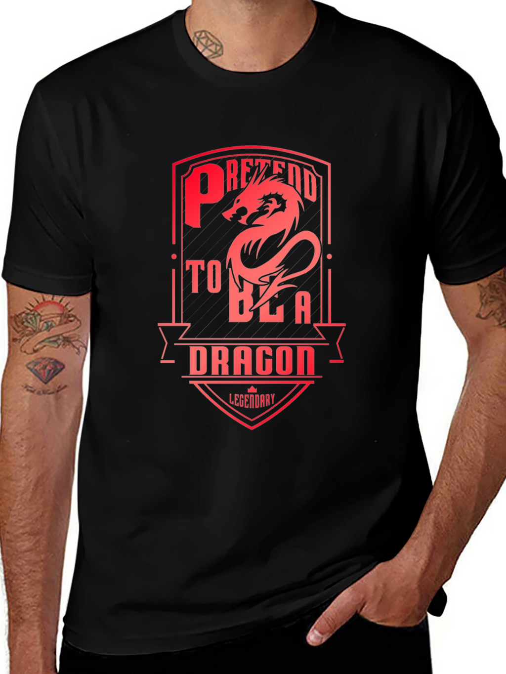Pretend to Be a Dragon T-Shirt - Legendary Design