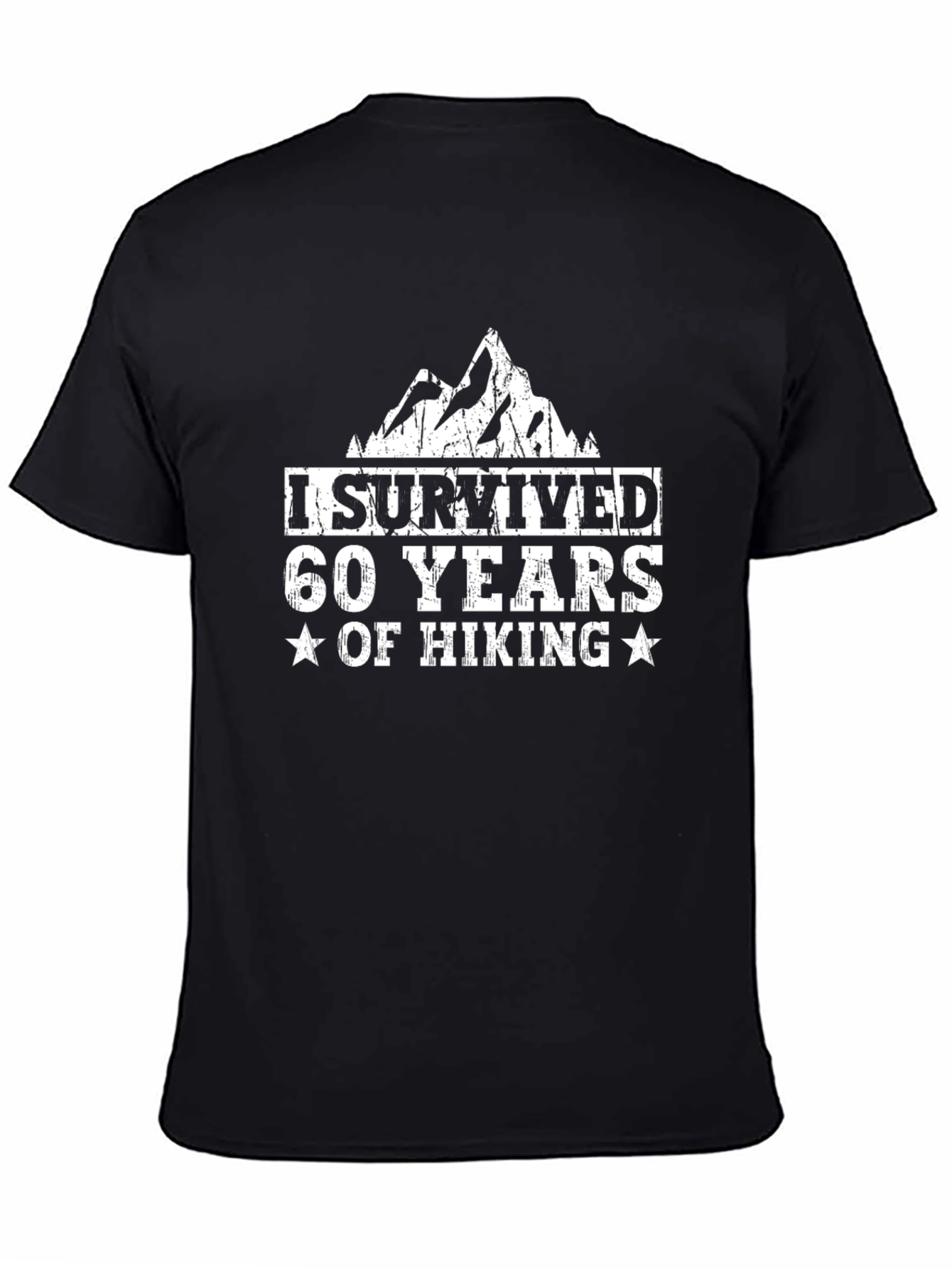 I Survived 60 Years of Hiking Black Tee