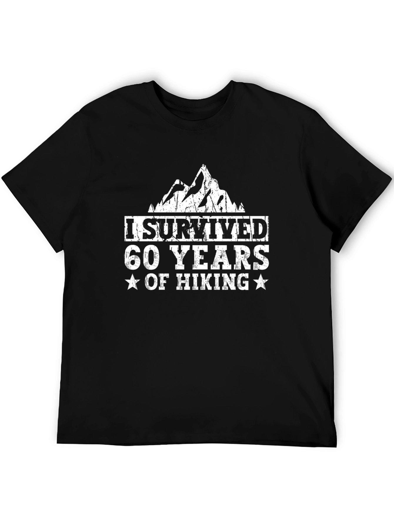 I Survived 60 Years of Hiking Black Tee