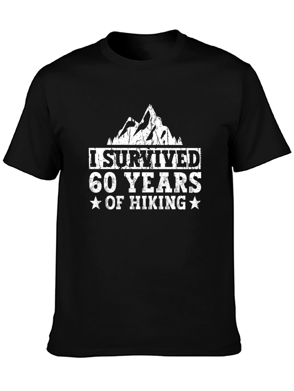 I Survived 60 Years of Hiking Black Tee