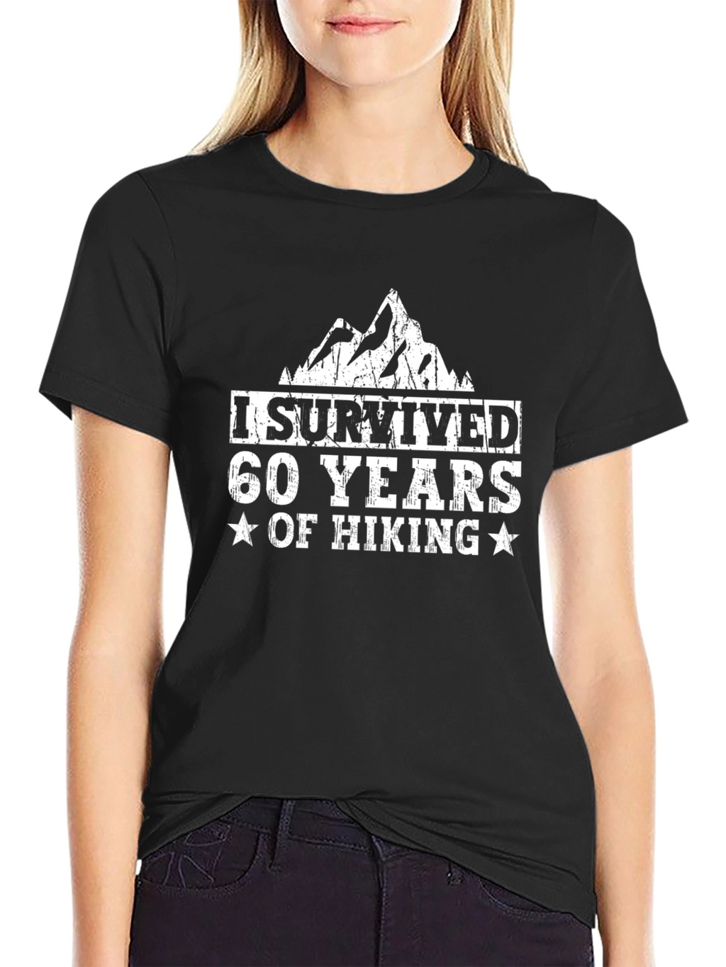 I Survived 60 Years of Hiking Black Tee
