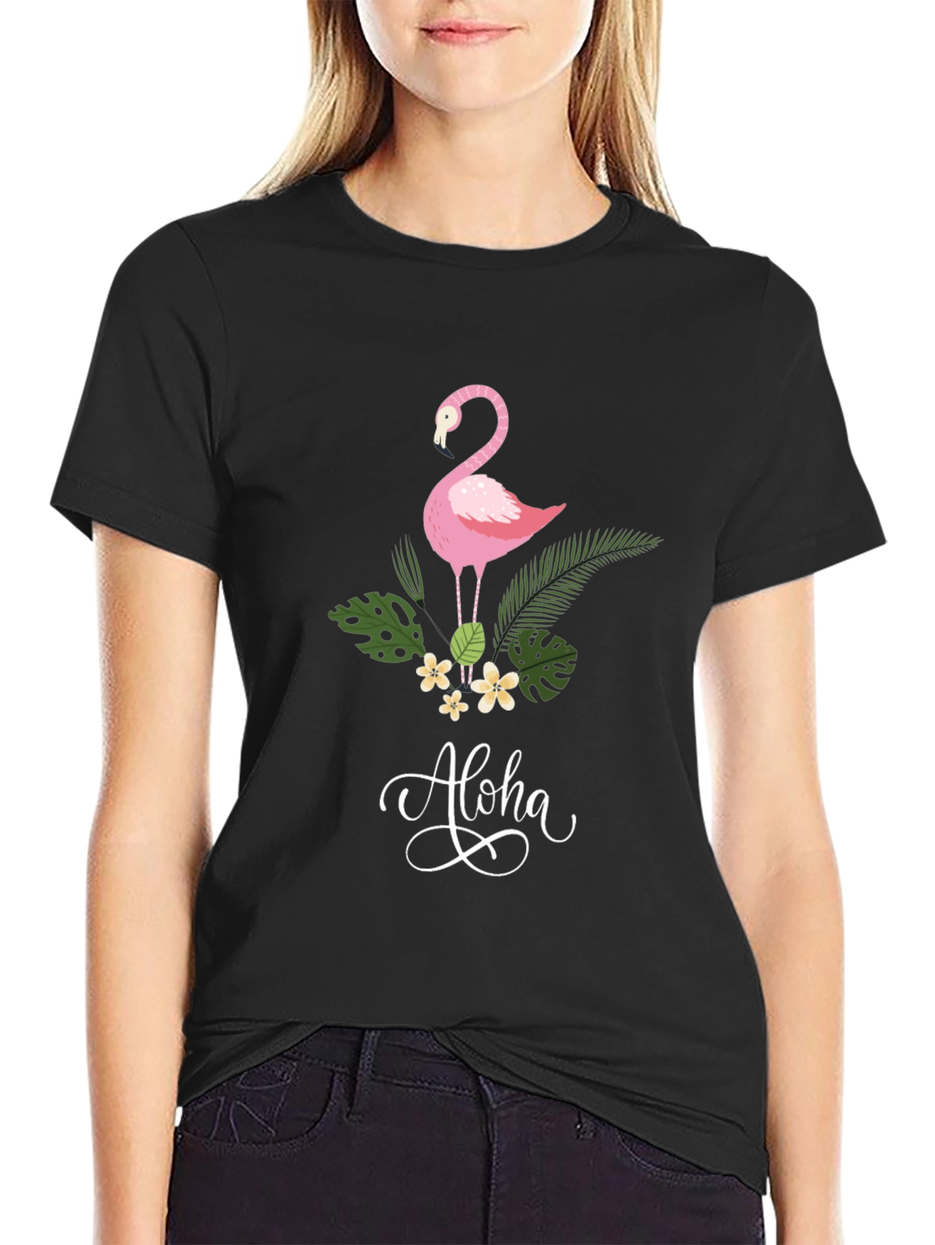 Aloha Flamingo Graphic T-Shirt