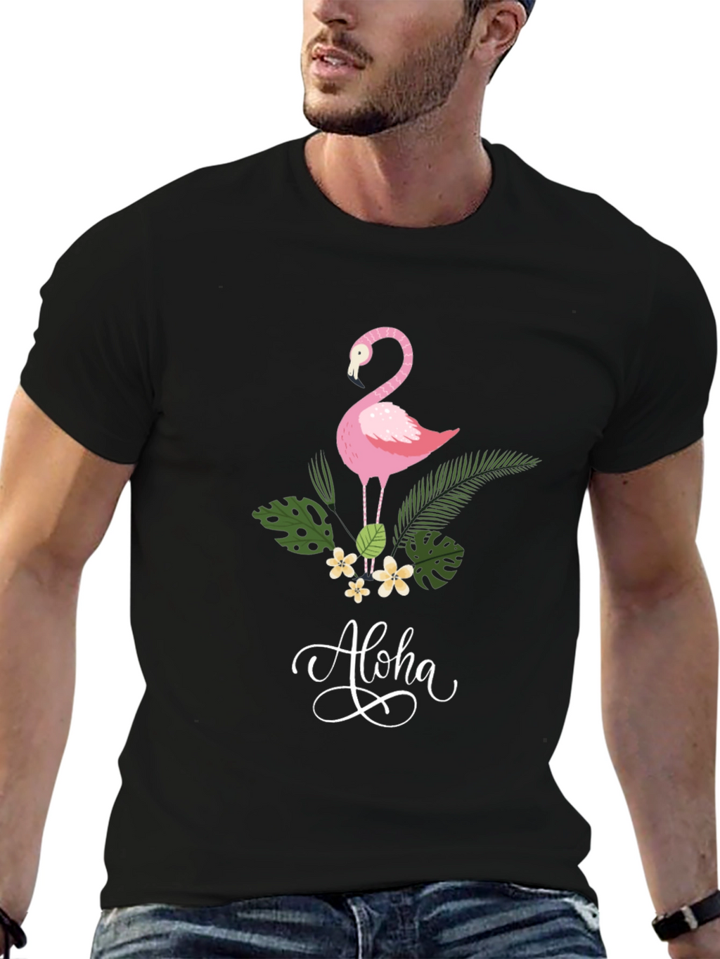 Aloha Flamingo Graphic T-Shirt