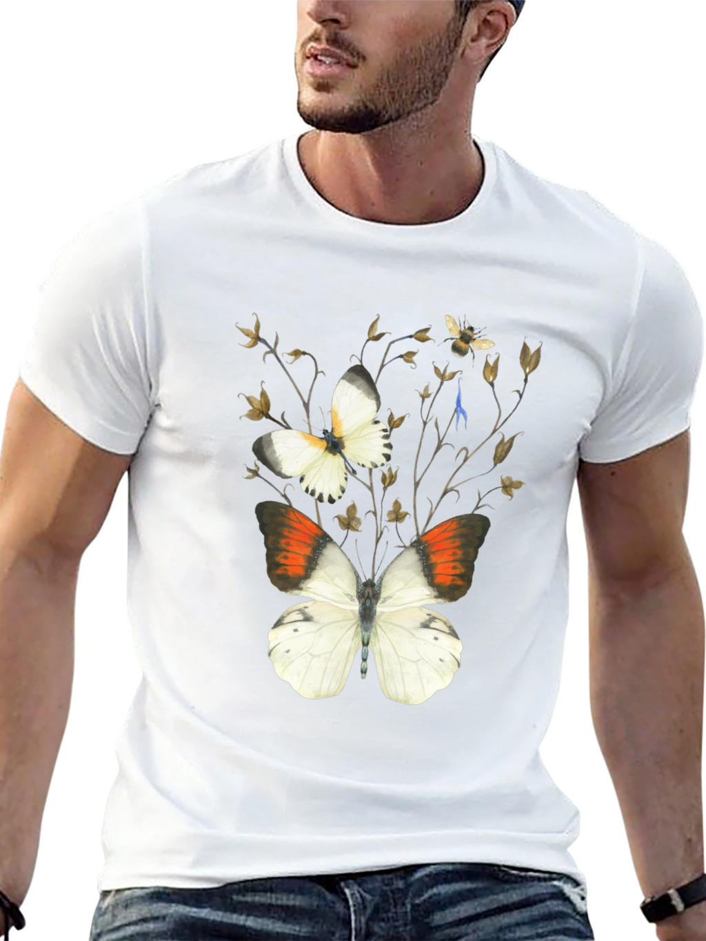 Butterfly Botanical Black T-Shirt