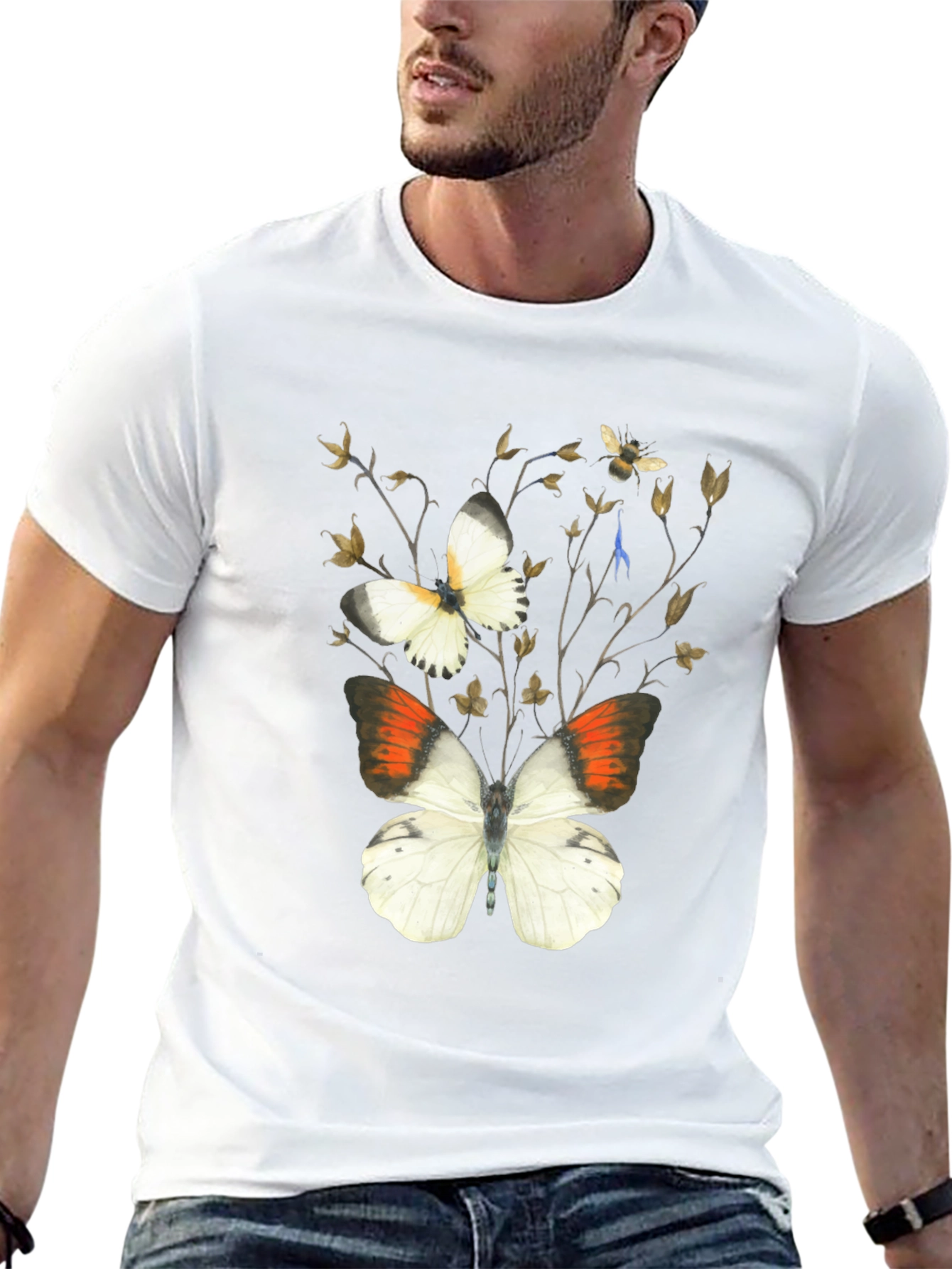 Butterfly Botanical Black T-Shirt