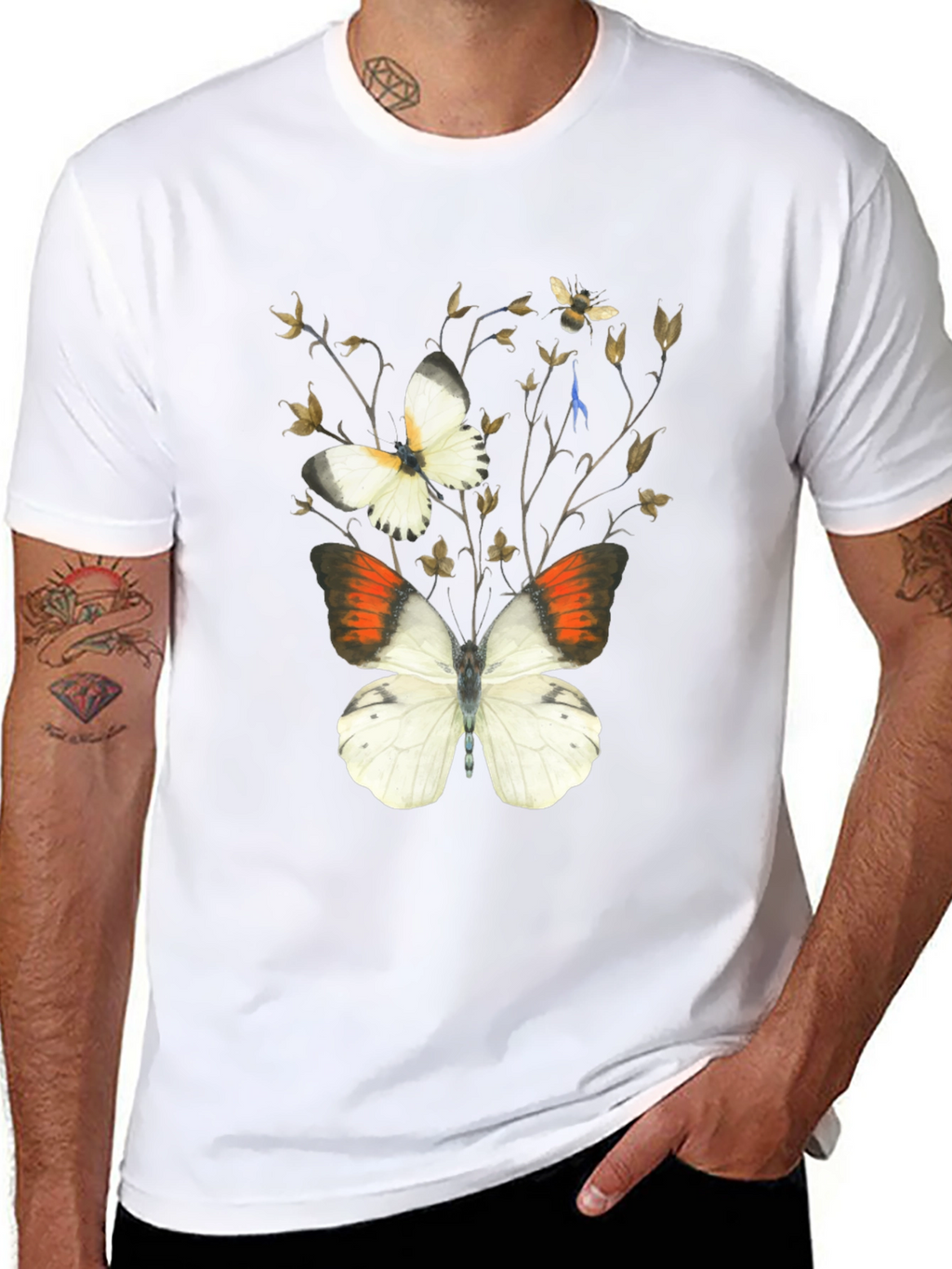 Butterfly Botanical Black T-Shirt