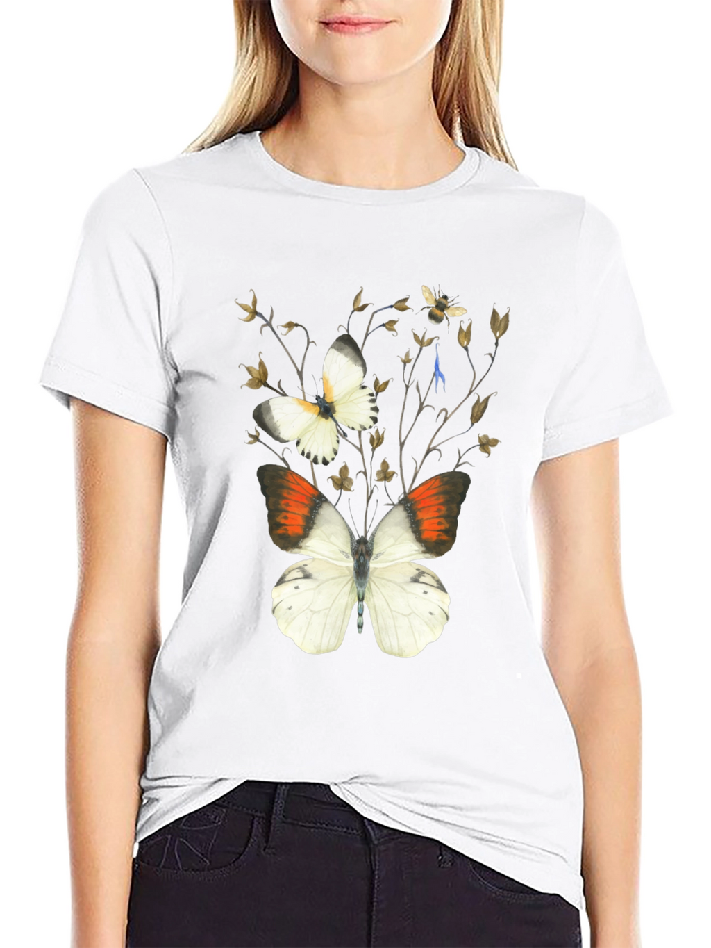 Butterfly Botanical Black T-Shirt