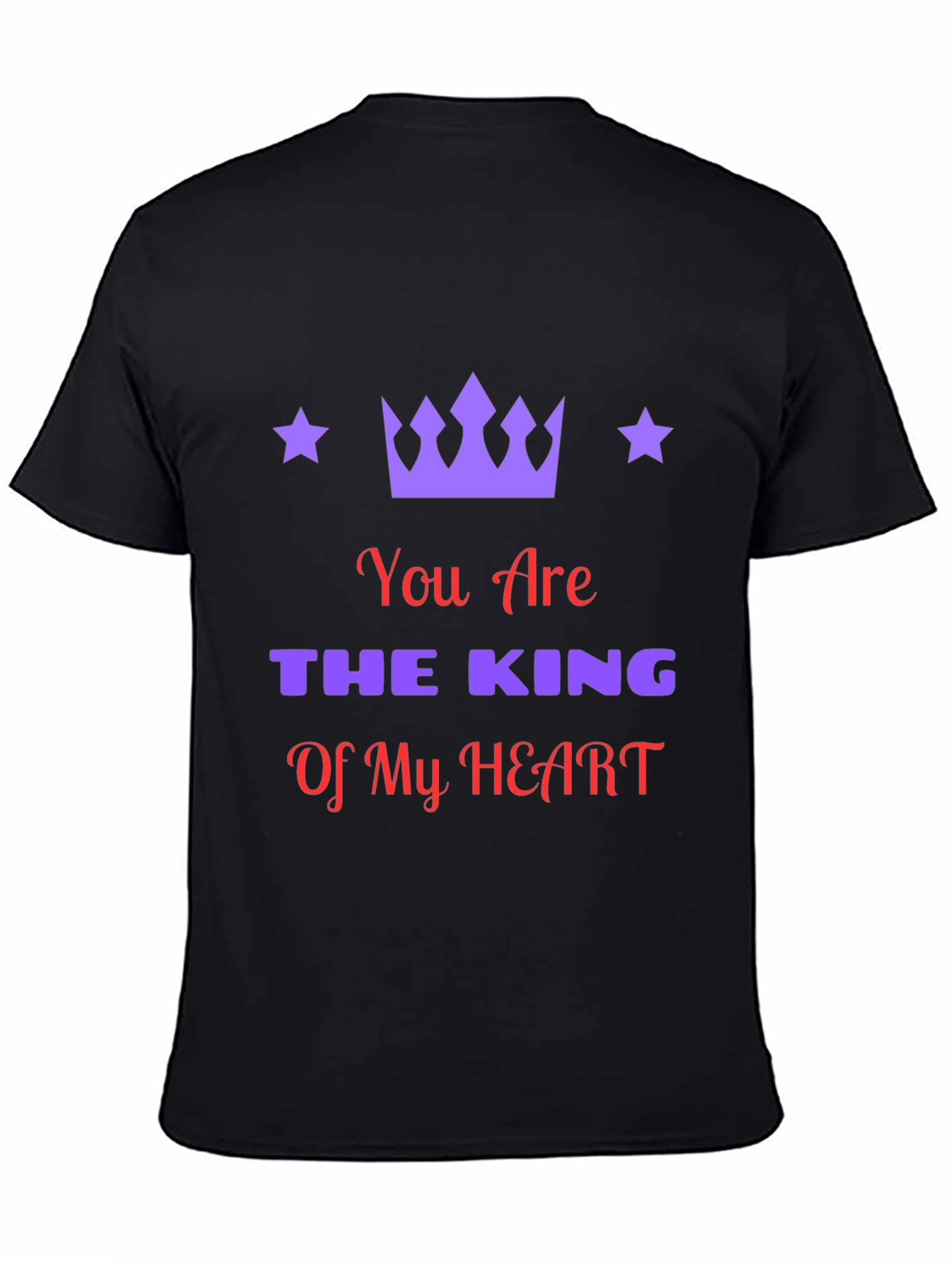 King of My Heart Graphic Tee - Mens Black T-Shirt