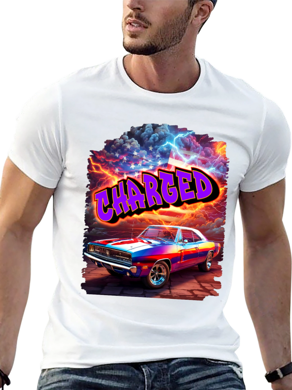 Charged Classic Car Graphic T-Shirt