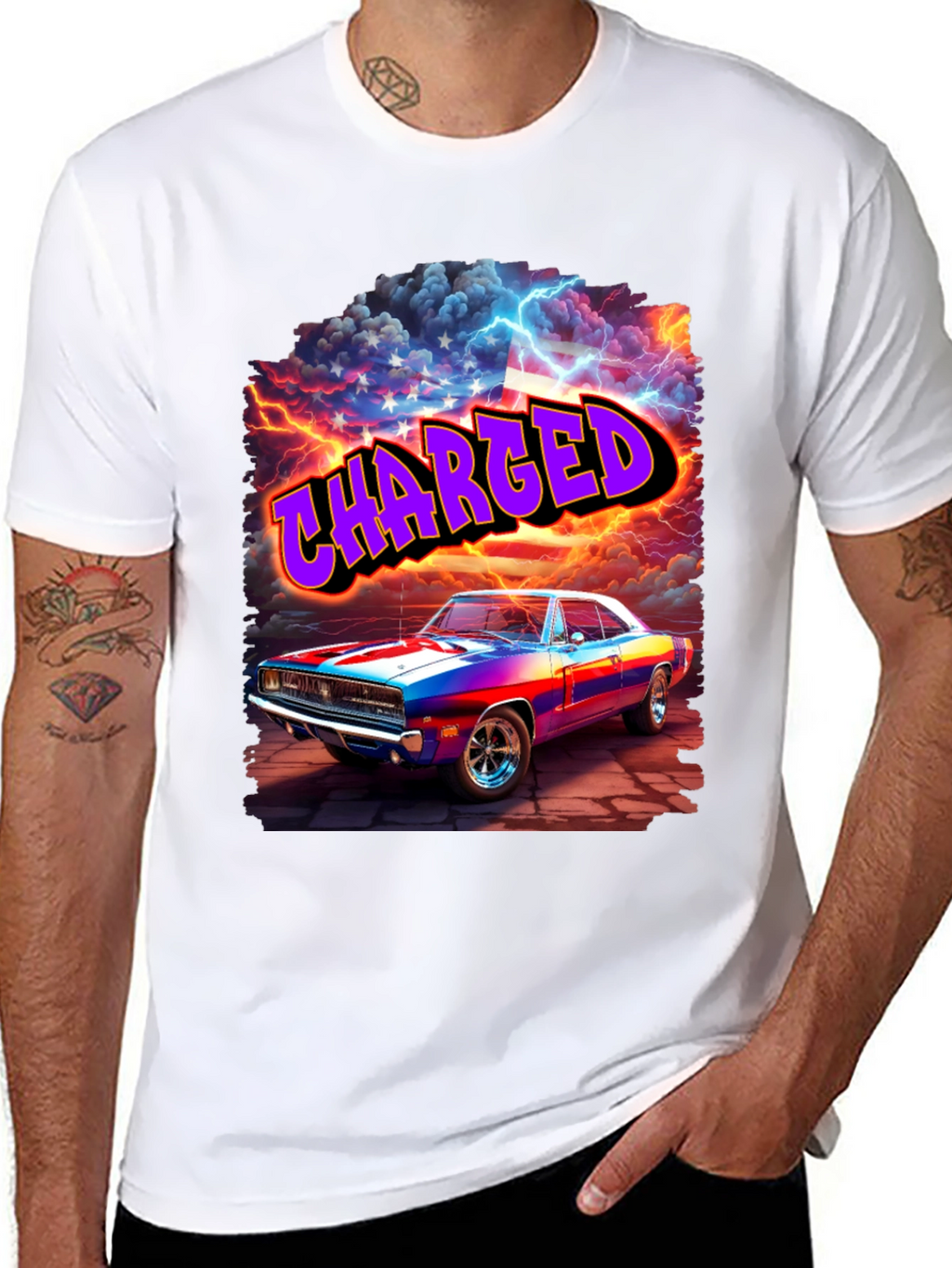 Charged Classic Car Graphic T-Shirt