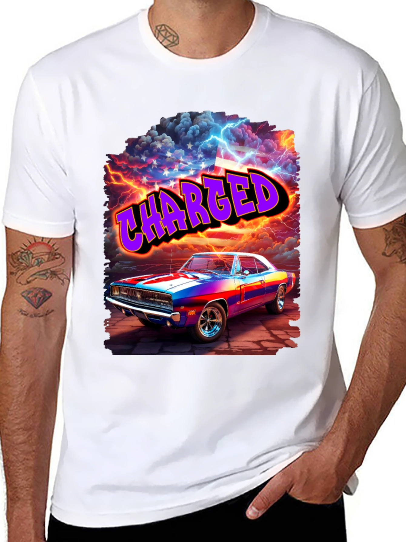 Charged Classic Car Graphic T-Shirt