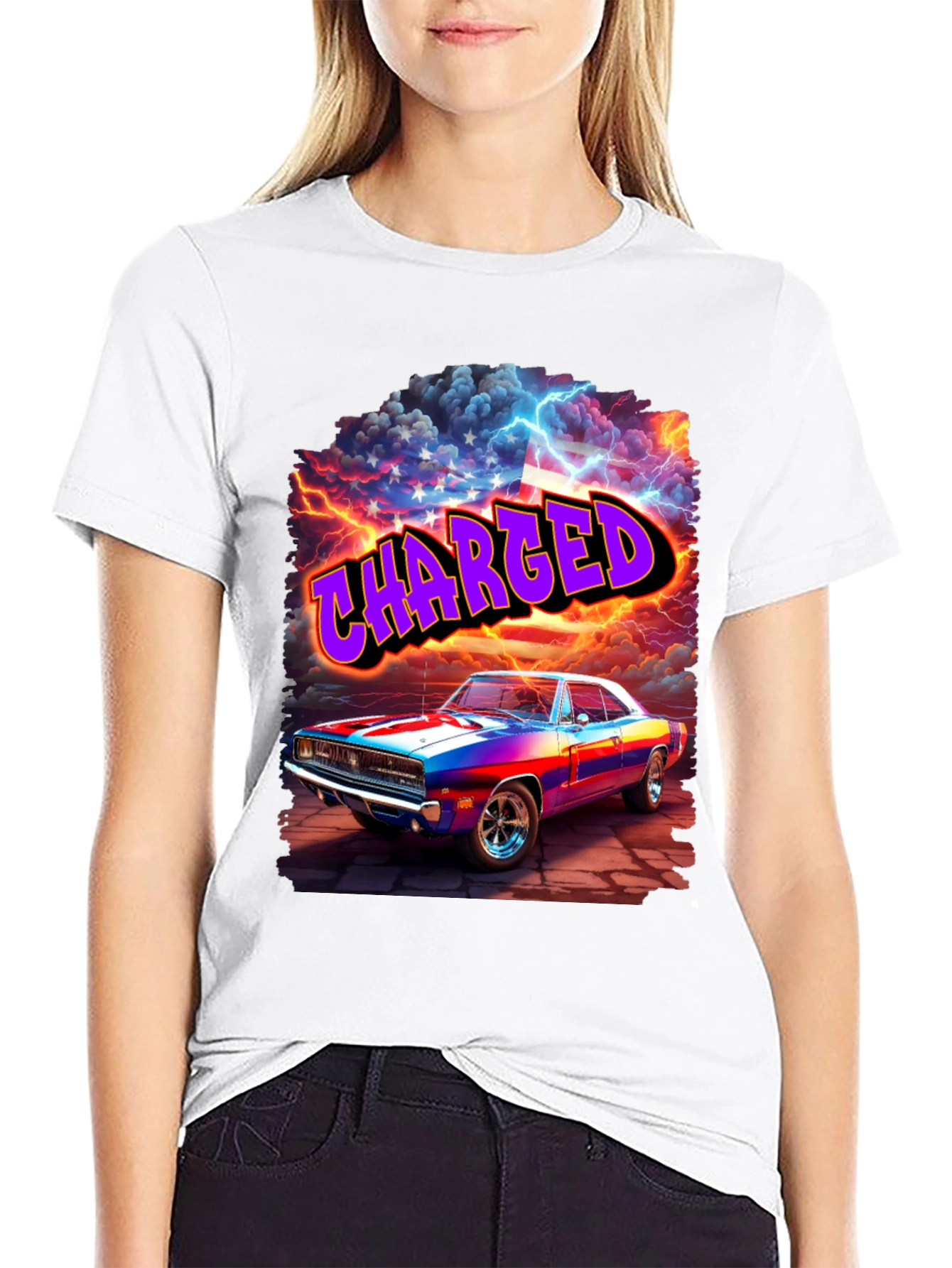 Charged Classic Car Graphic T-Shirt