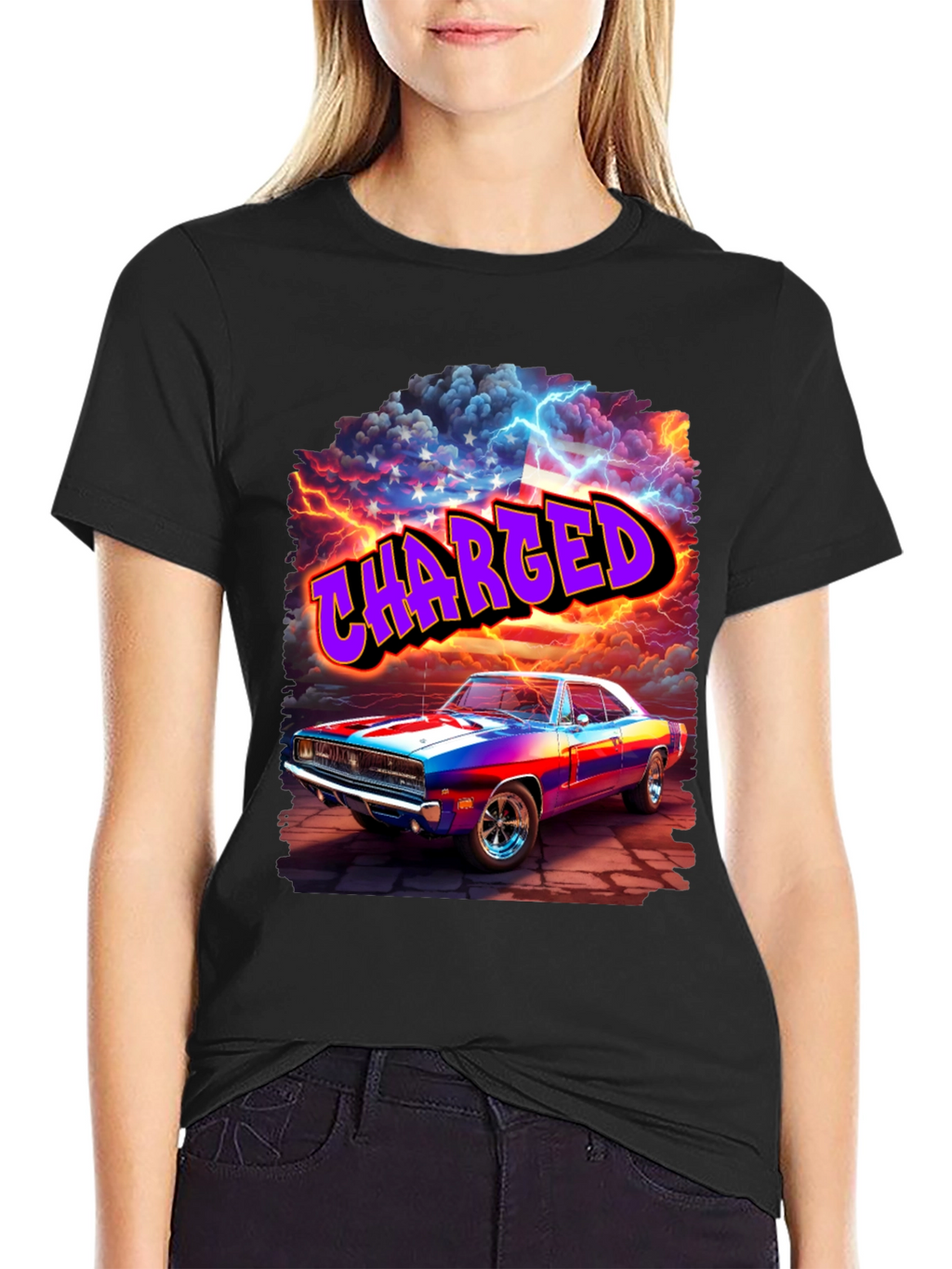 Charged Classic Car Graphic T-Shirt
