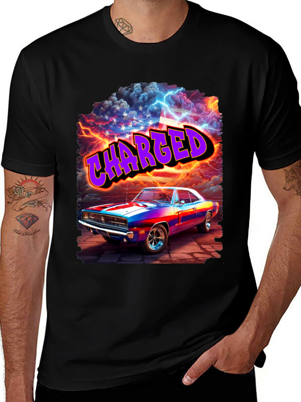 Charged Classic Car Graphic T-Shirt