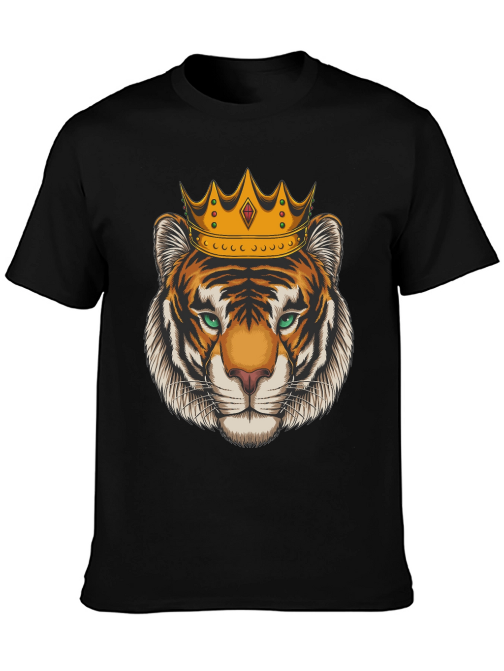 Tiger King Graphic Tee - Black Cotton T-Shirt