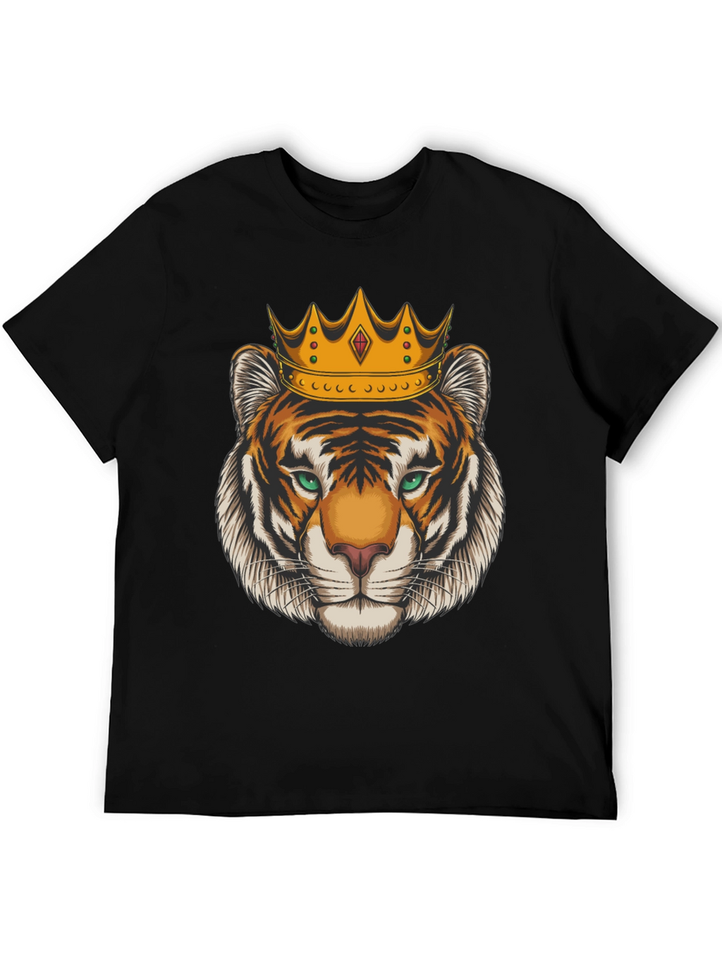 Tiger King Graphic Tee - Black Cotton T-Shirt