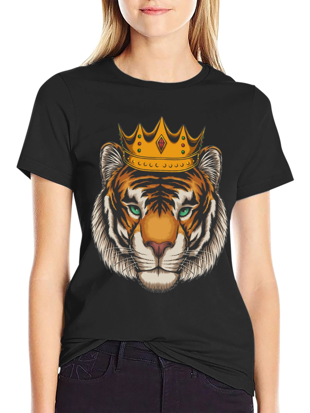 Tiger King Graphic Tee - Black Cotton T-Shirt